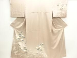 松梅に船乗り模様訪問着